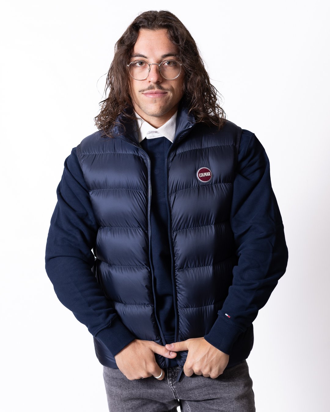 Gilet Colmar con logo in rilievo in tessuto e gomma