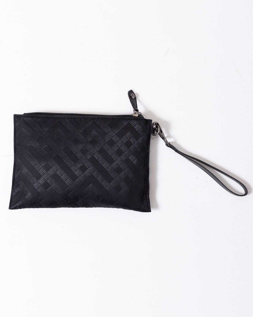 Pochette John Richmond in tessuto con logo all-over "JR"