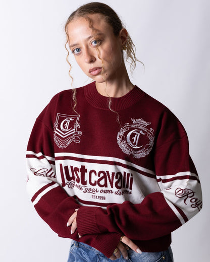 Maglia Just Cavalli "Blend Jacquard Logo" donna