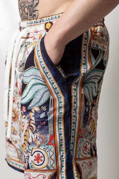 Bermuda Just Cavalli in twill viscosa "Placed Garden" uomo