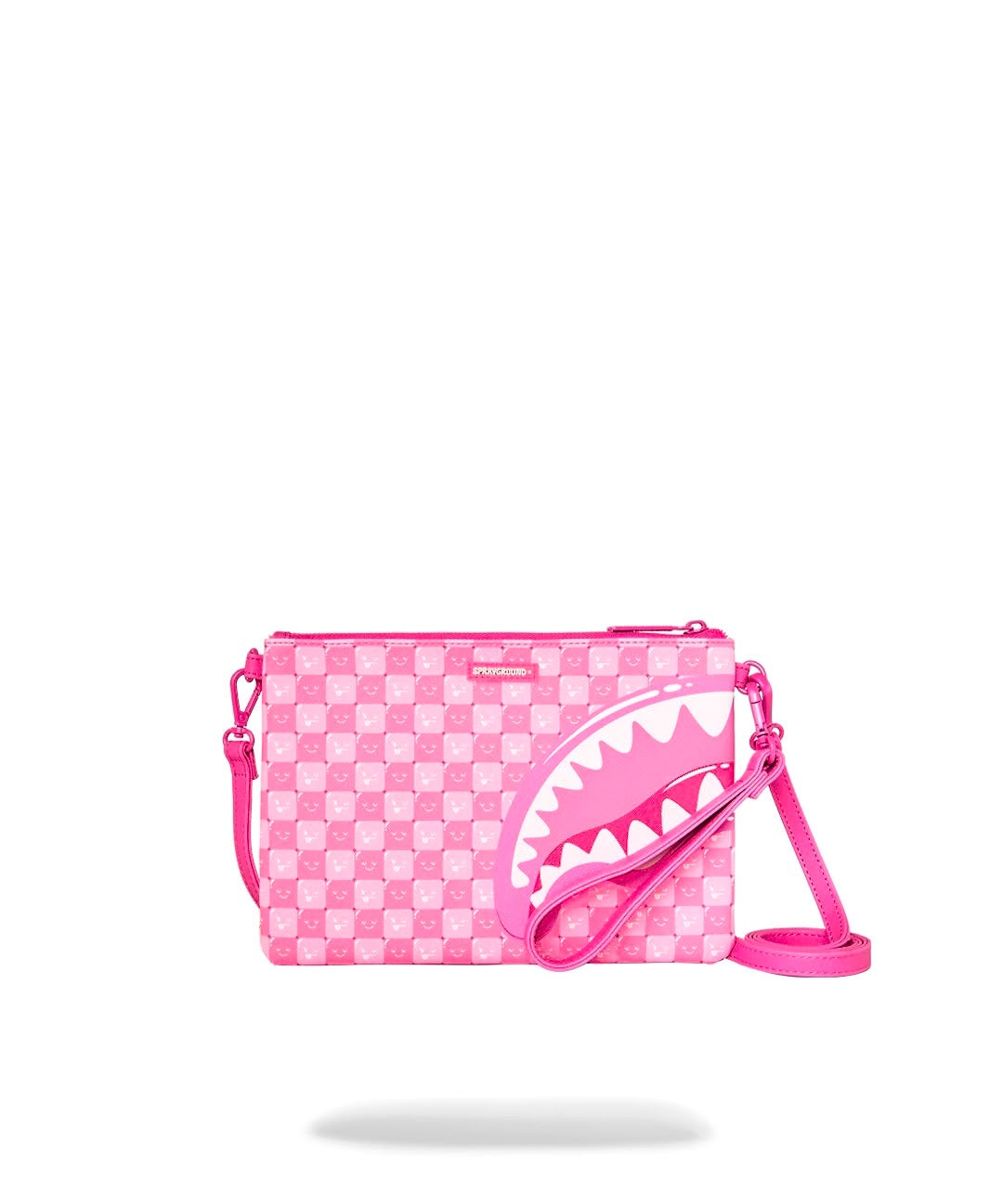 Pochette Sprayground fucsia PINK NEW CHECK FACES CROSSOVER CLUTCH