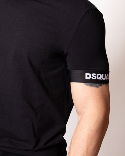 T-Shirt Dsquared2 con banda elastica logata