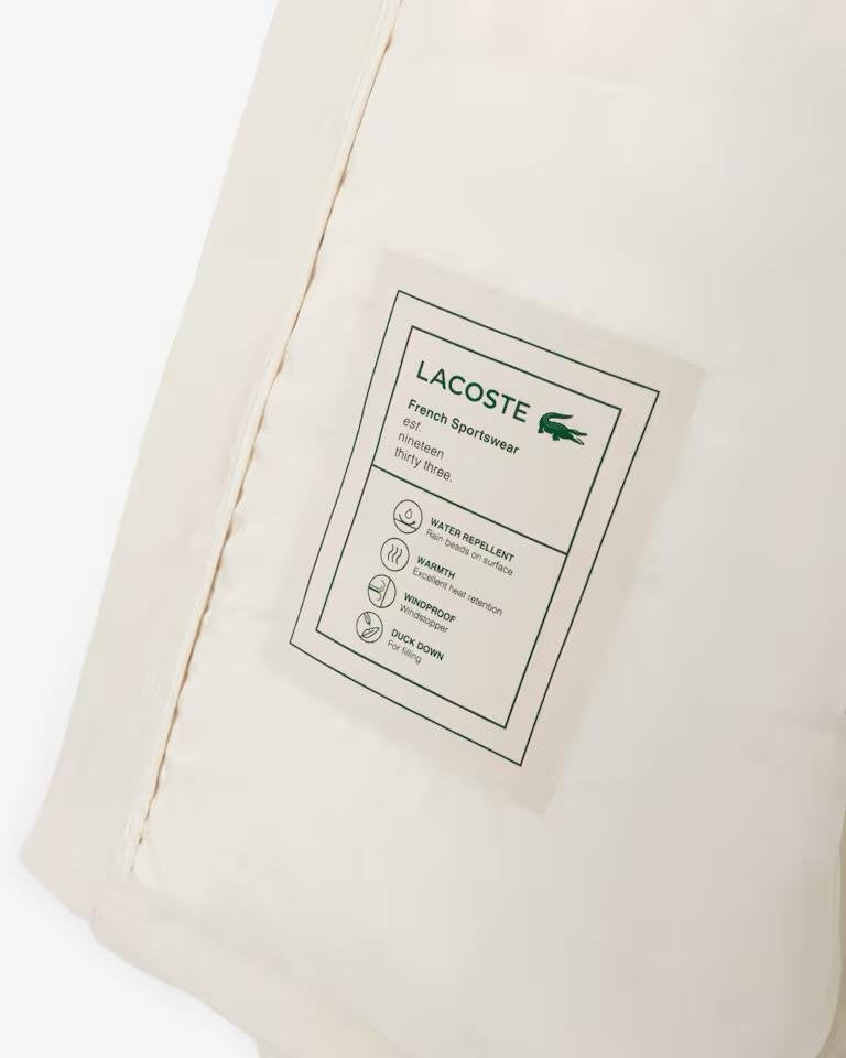 Giubbotto Lacoste con cappuccio impermeabile e iconico logo