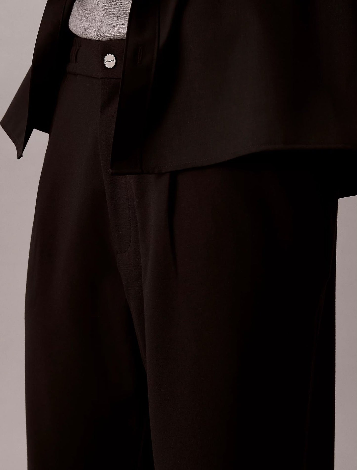 Pantalone Calvin Klein wide leg in misto viscosa uomo