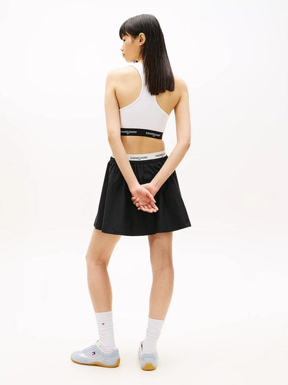 Gonna Tommy Jeans in popeline con fascia logata donna