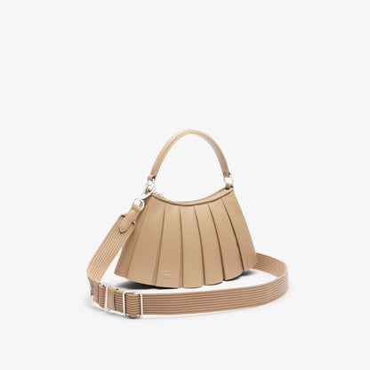 Borsa Lacoste in pelle plissettata donna