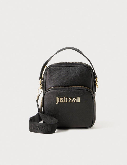 Tracolla Just Cavalli "Metal Lettering" in pelle saffiano uomo