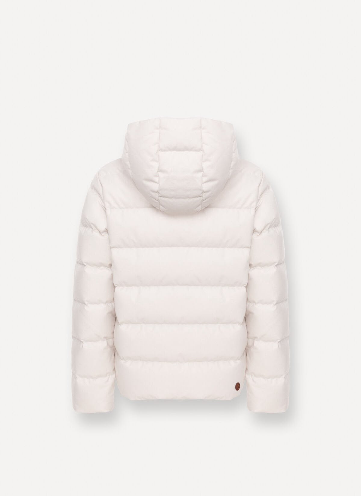Giubbotto Colmar "Flannel Hooded Down Jacket" con dettagli e logo in pelle