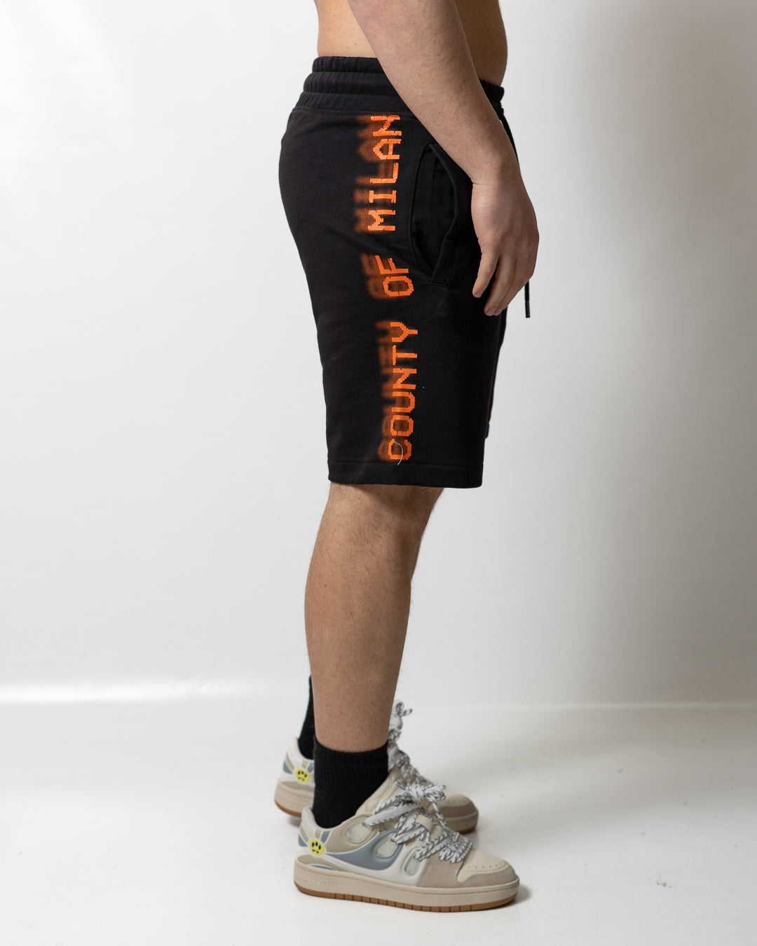Bermuda Marcelo Burlon in felpa "County Print" uomo