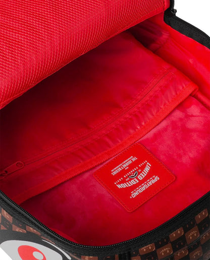 Zaino Sprayground marrone SHARKS IN PARIS WTF BUBBLE BROWN CHECK BACKPACK 