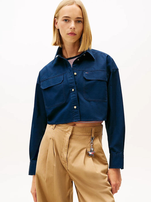 Camicia Tommy Jeans cropped utility donna