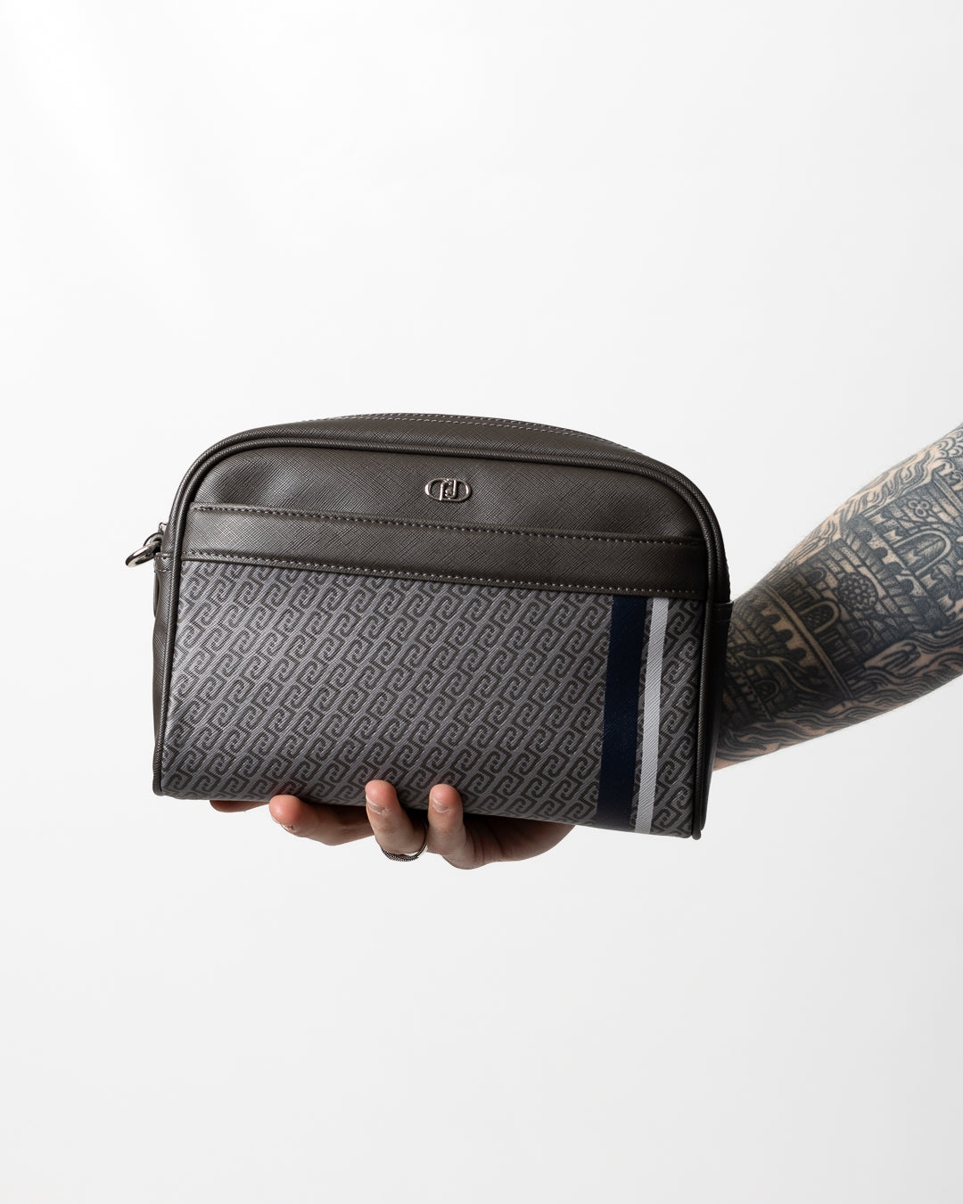 Pochette Liu Jo in pelle con logo monogram