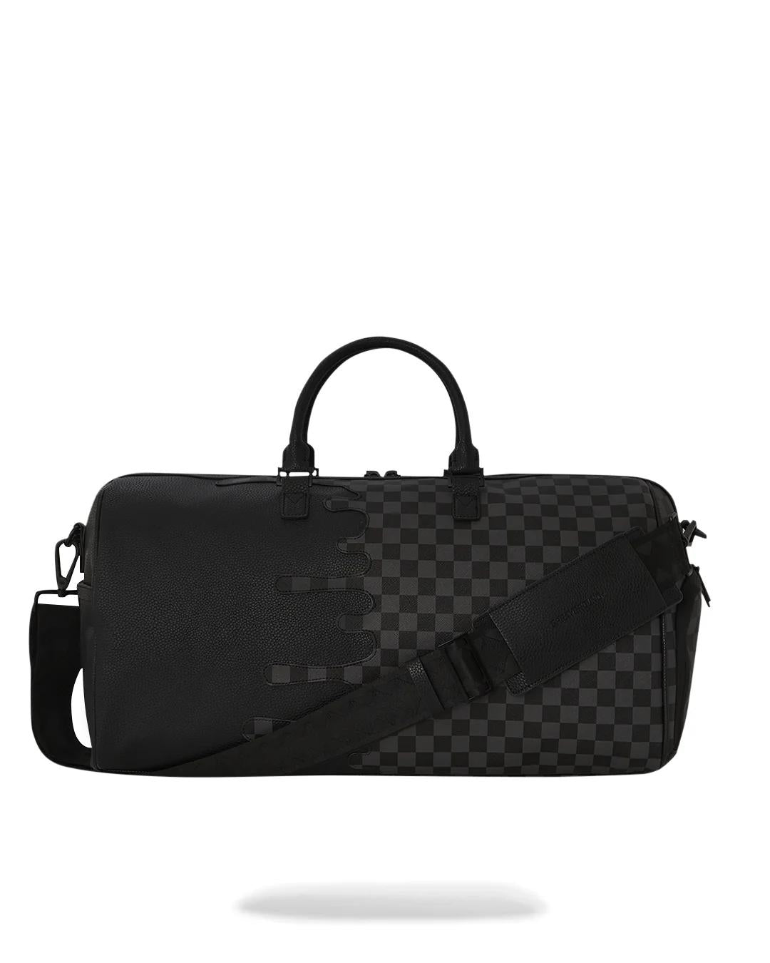 Borsone Sprayground nero unfinished shark large duffle