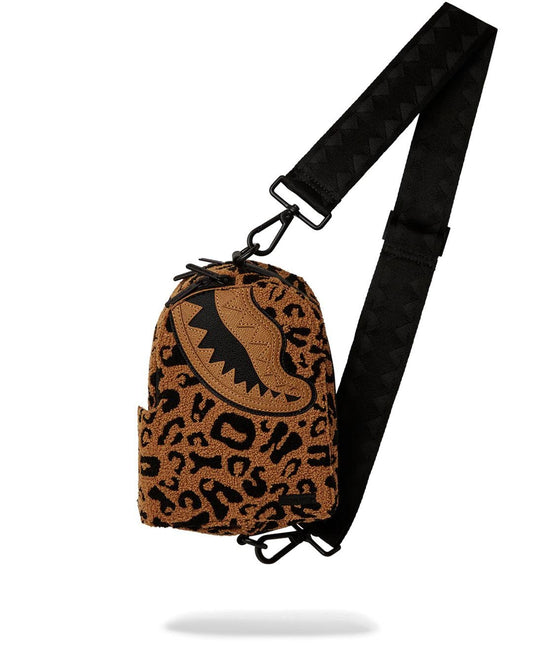 Tracolla Sprayground marrone chenille cheetah backpack sling