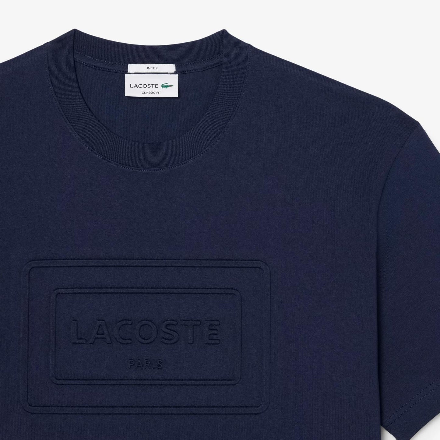 T-Shirt Lacoste classic con logo in rilievo uomo