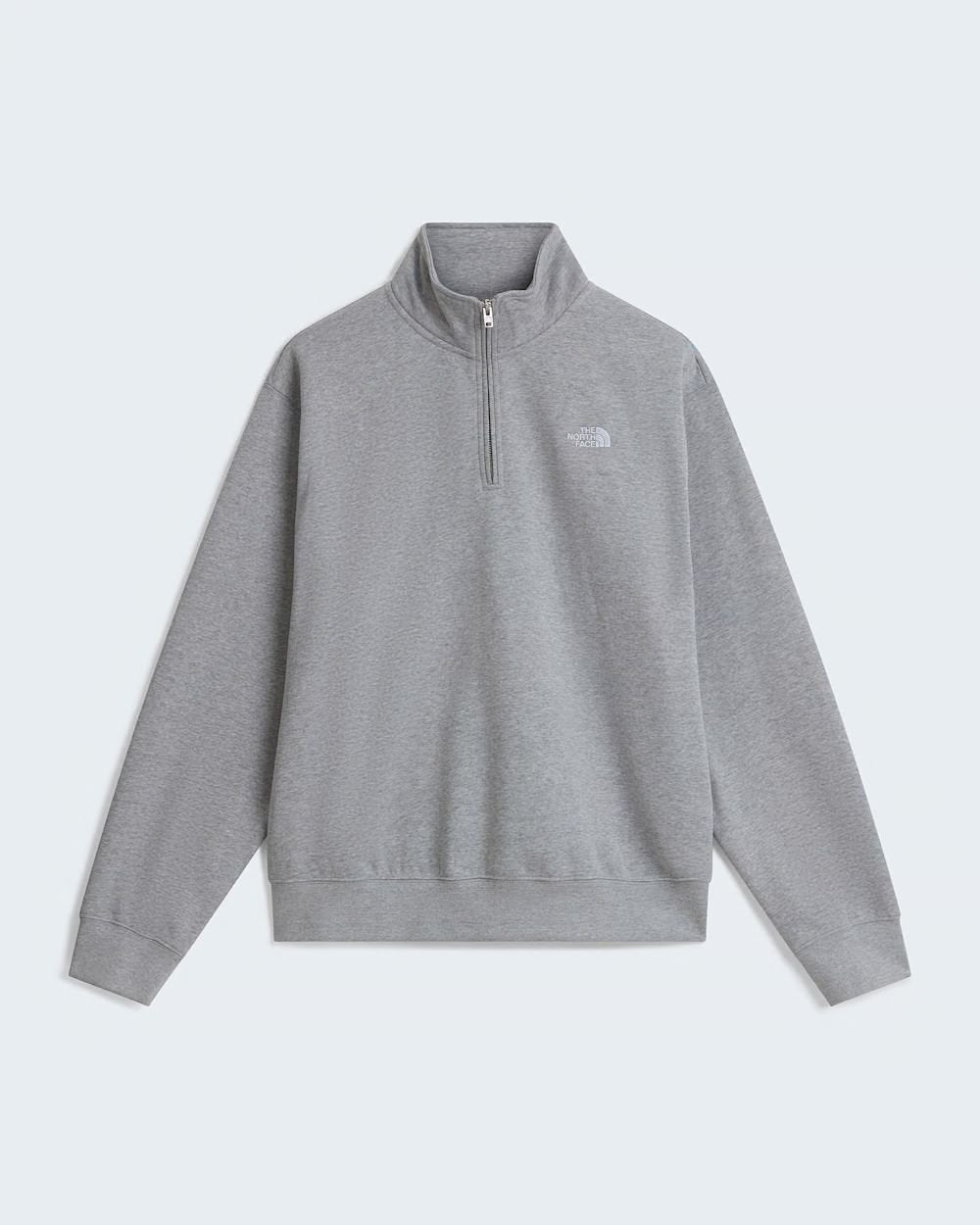 Felpa The North Face mezza zip con logo ricamato uomo