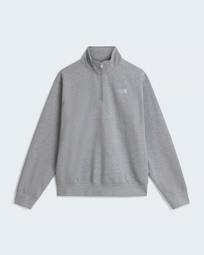 Felpa The North Face mezza zip con logo ricamato uomo