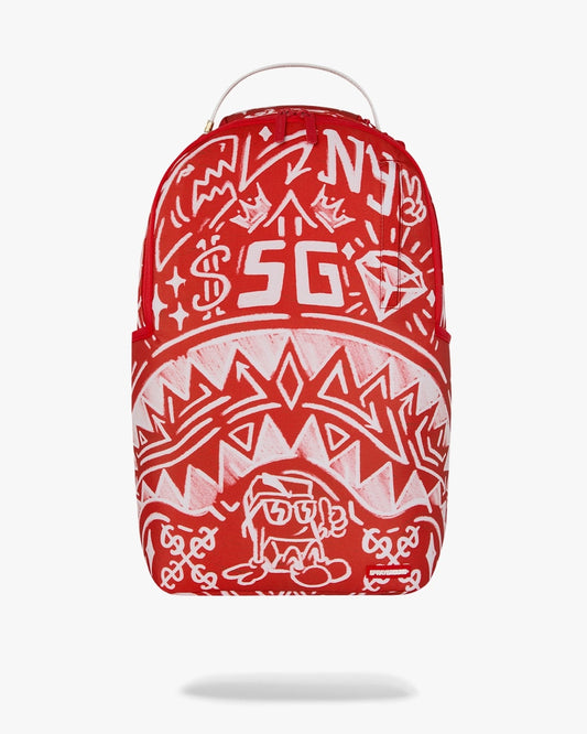 Zaino Sprayground rosso GRAFFITI WALL DLXSR BACKPACK