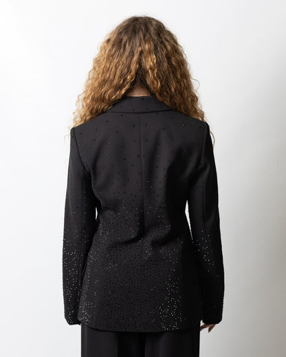 Giacca blazer Nenette monopetto con strass donna