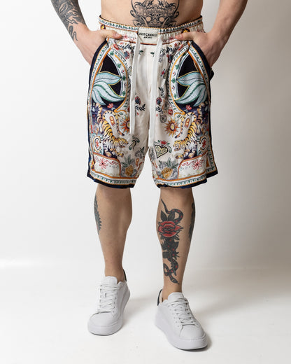 Bermuda Just Cavalli in twill viscosa "Placed Garden" uomo