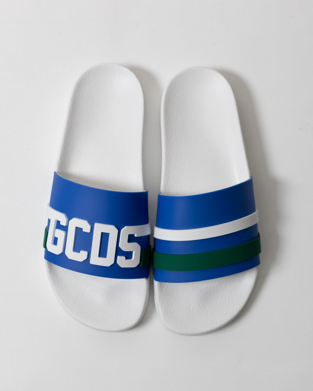 Ciabatte GCDS in gomma "Logo Band Blue" uomo