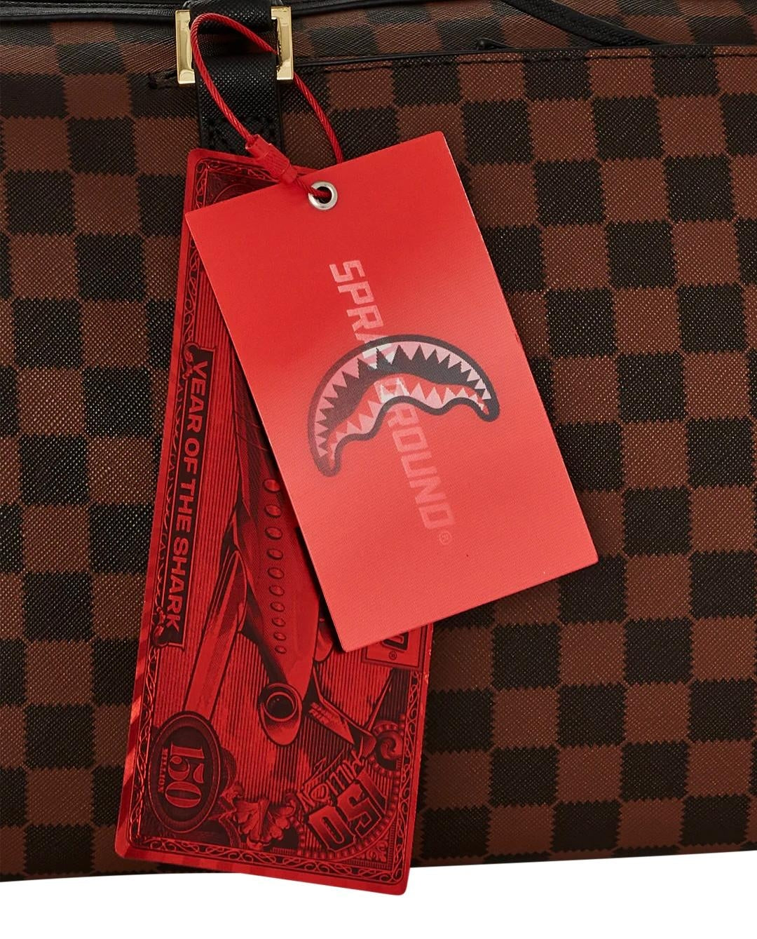 Borsa Sprayground marrone Sawtooth sharks in paris mini duffle
