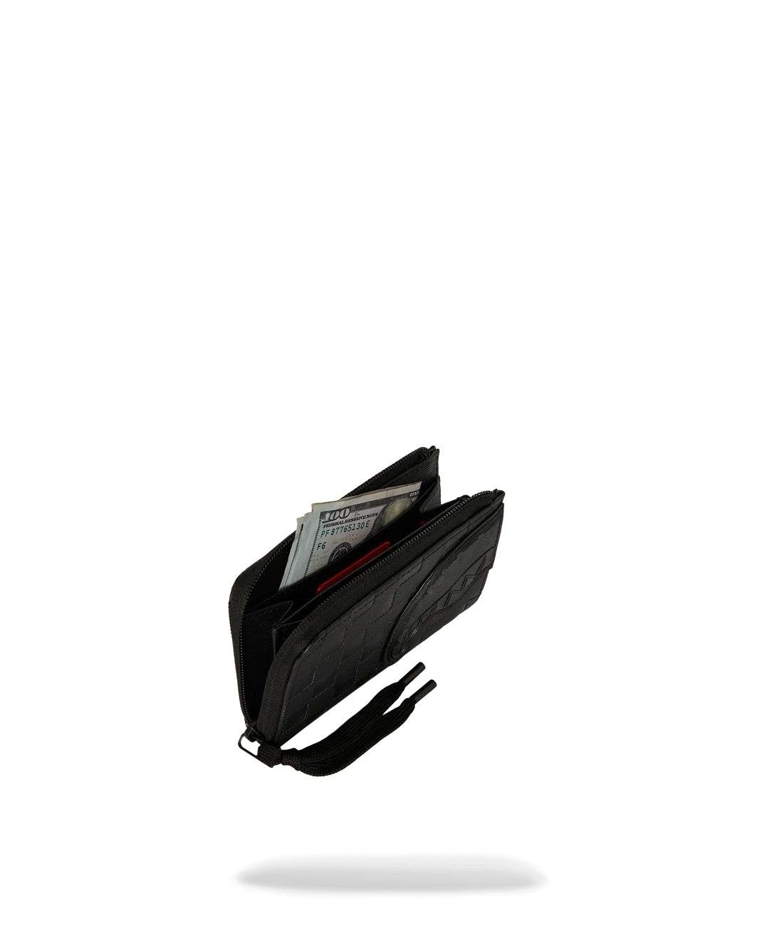 Portafoglio Sprayground nero RAISED CHECK WALLET