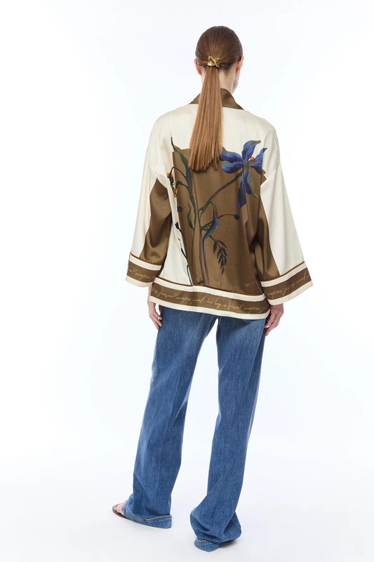 Giacca Nenette kimono stampata donna