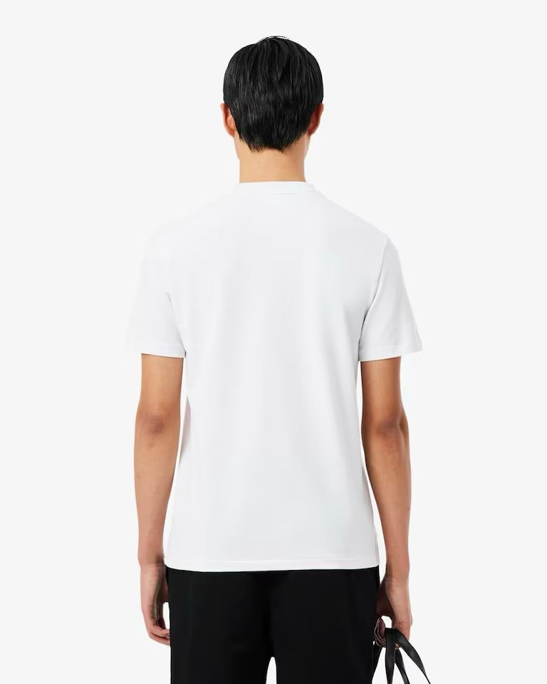 T-Shirt Lacoste con collo logato uomo