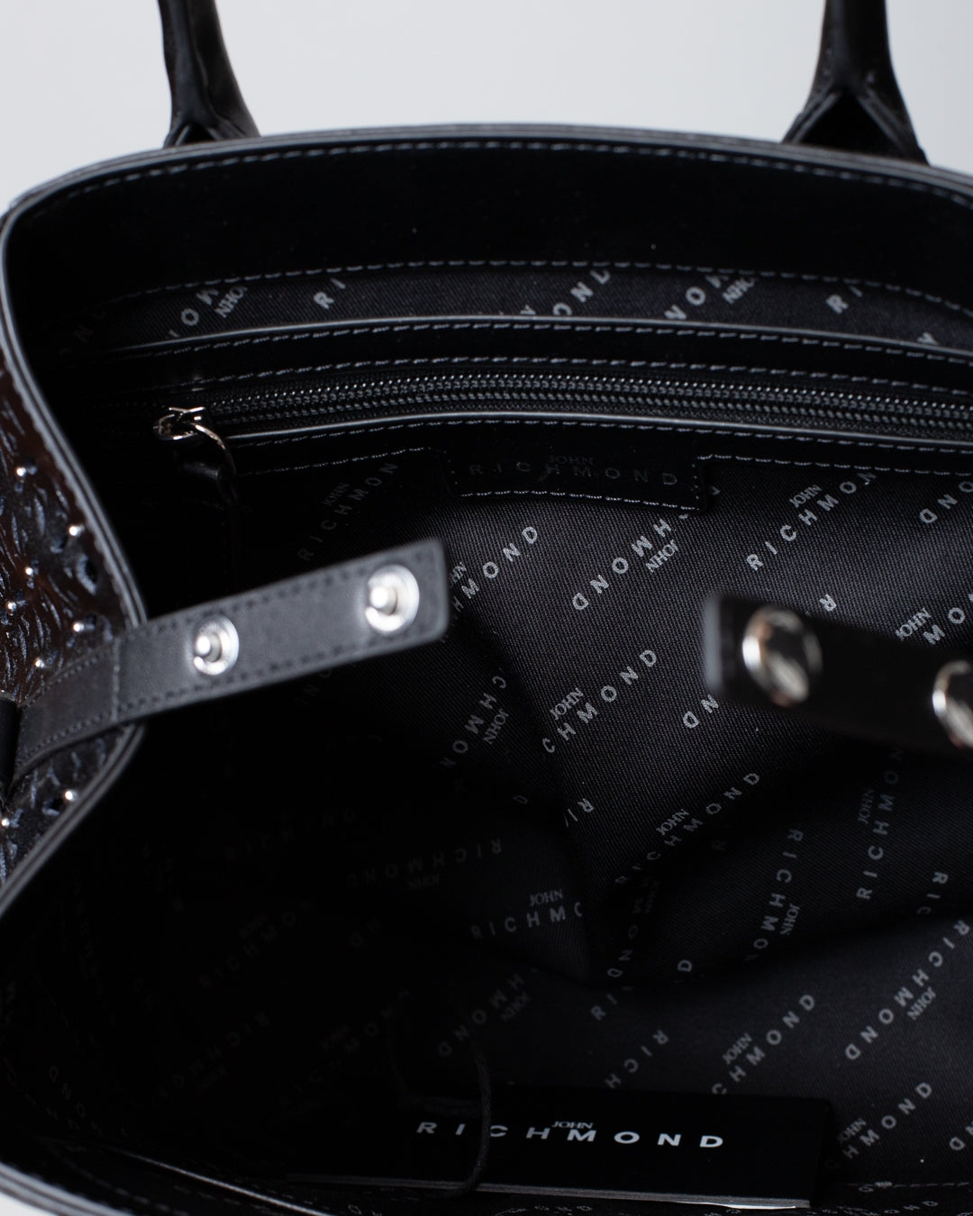 Borsa John Richmond in vera pelle con dettagli traforati donna