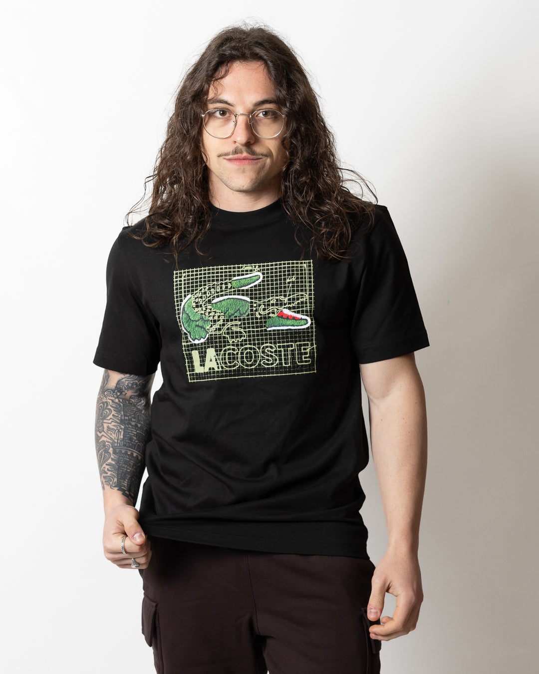 T-Shirt Lacoste classic con stampa uomo