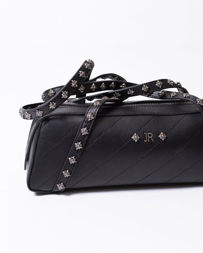 Borsa John Richmond con logo "JR" e borchie