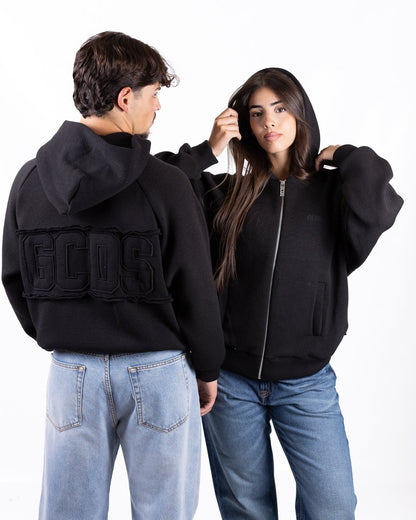 Maglia GCDS full zip con cappuccio 