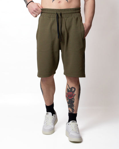 Bermuda Colmar in felpa con logo tape uomo