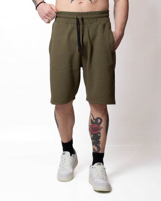 Bermuda Colmar in felpa con logo tape uomo