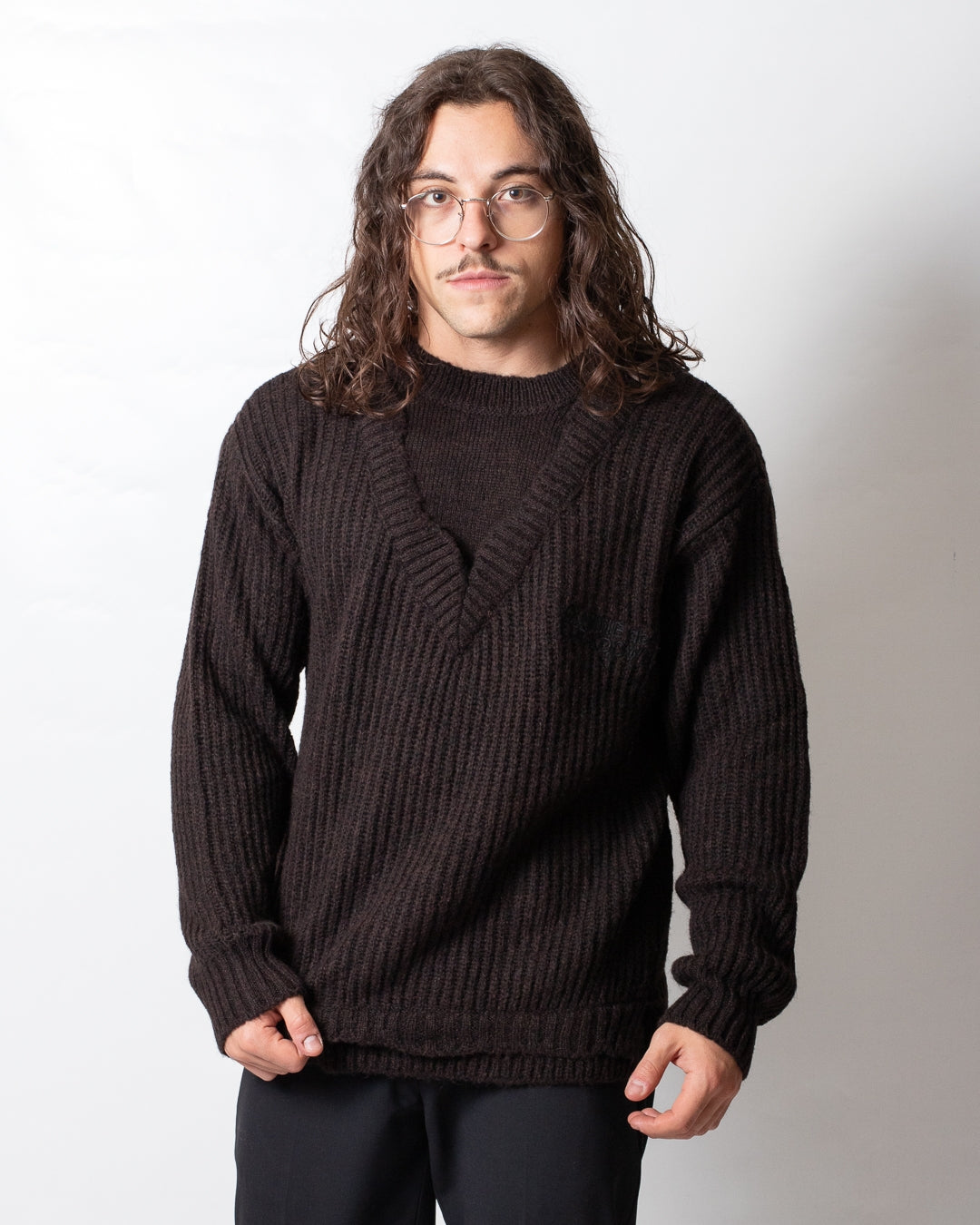 Maglia Comme des Fuckdown girocollo con ricamo uomo