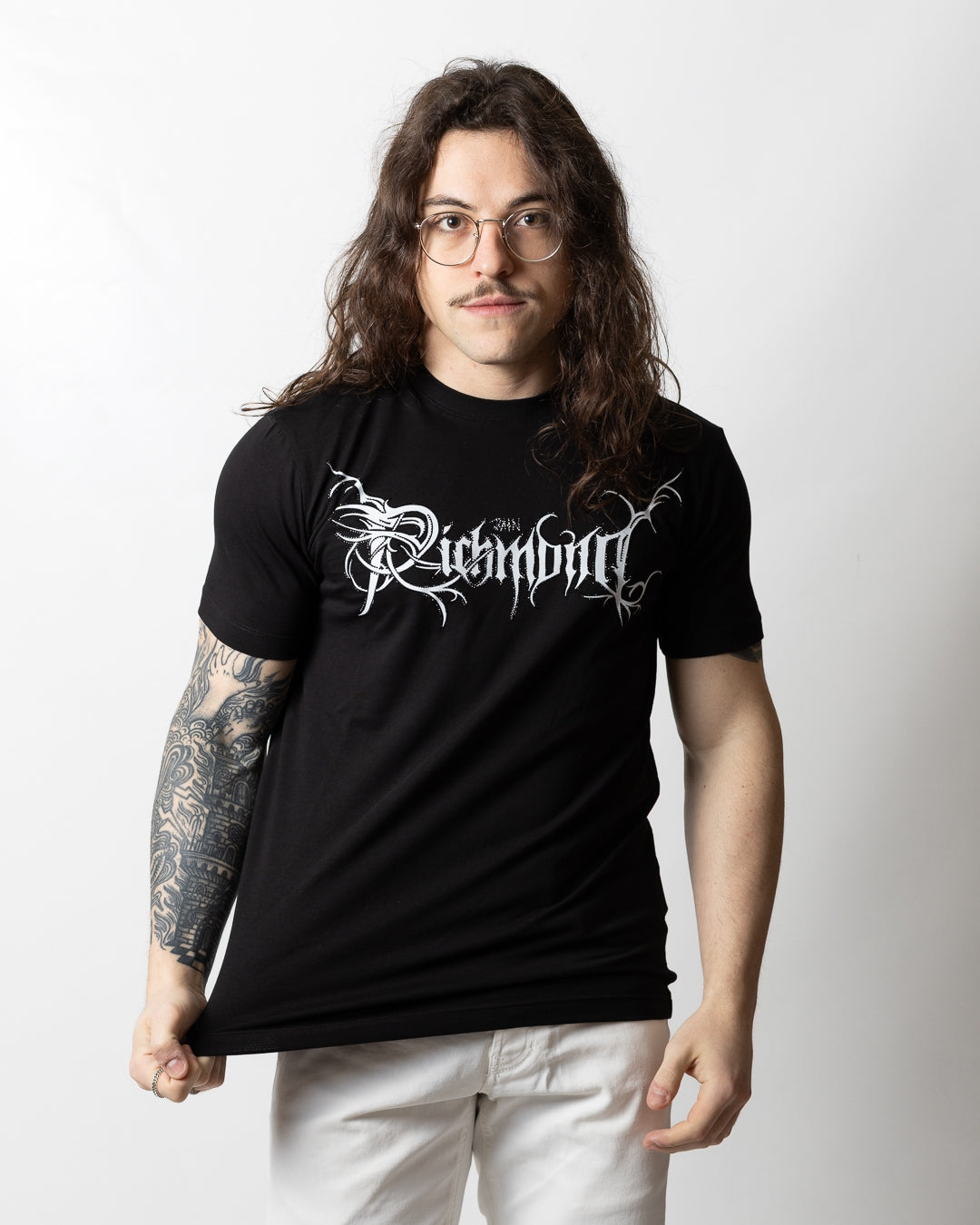 T-Shirt John Richmond con logo strass uomo