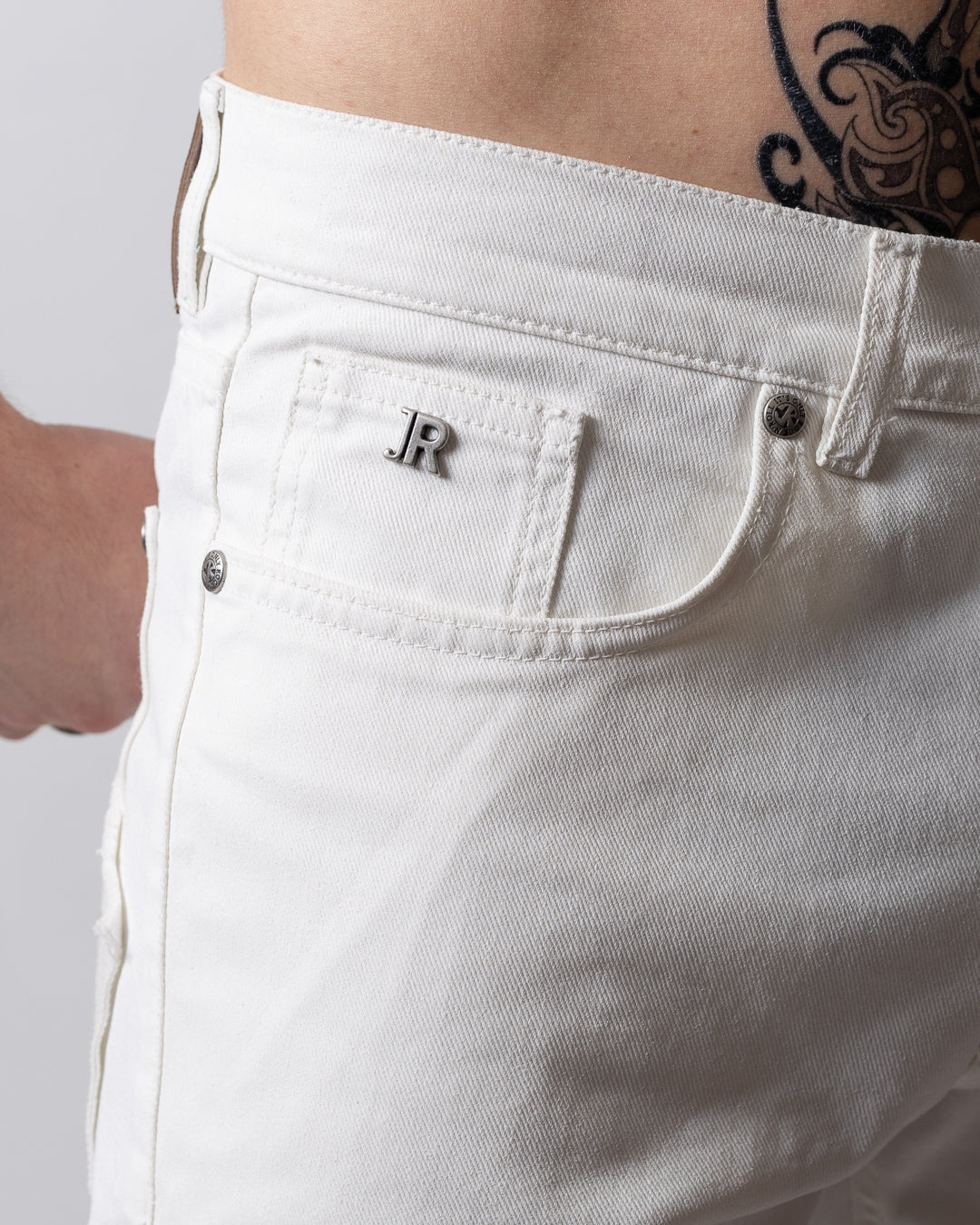 Jeans John Richmond straight con logo patch uomo