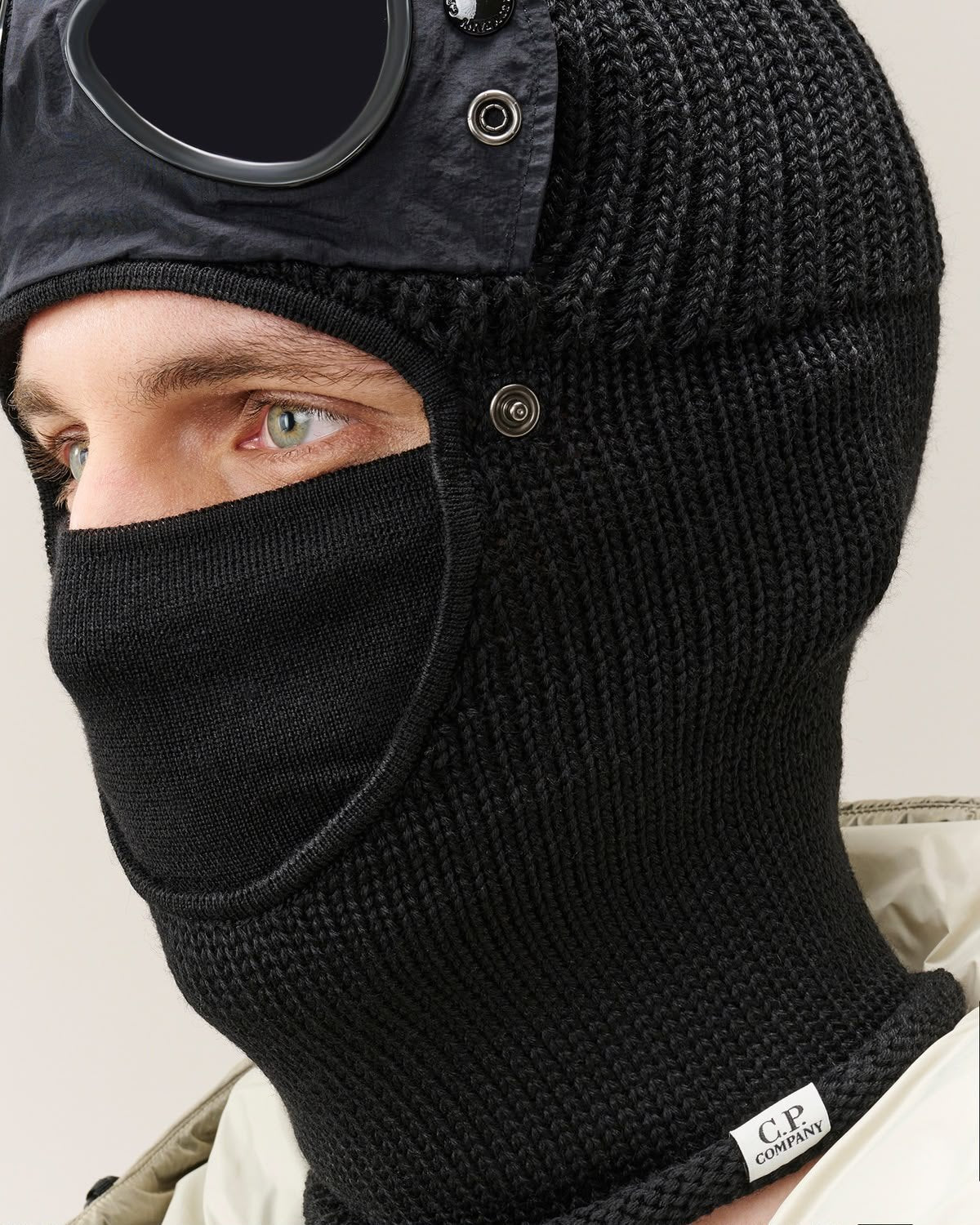 Balaclava C.P. Company in costina e in lana uomo