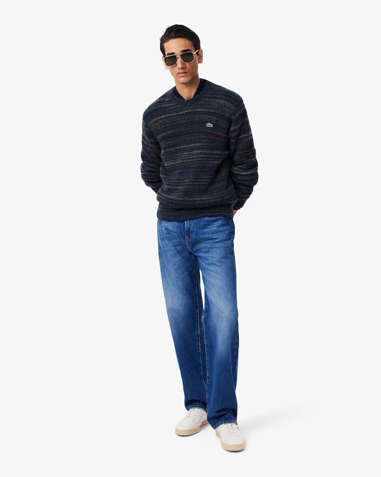 Maglia Lacoste girocollo a strisce uomo