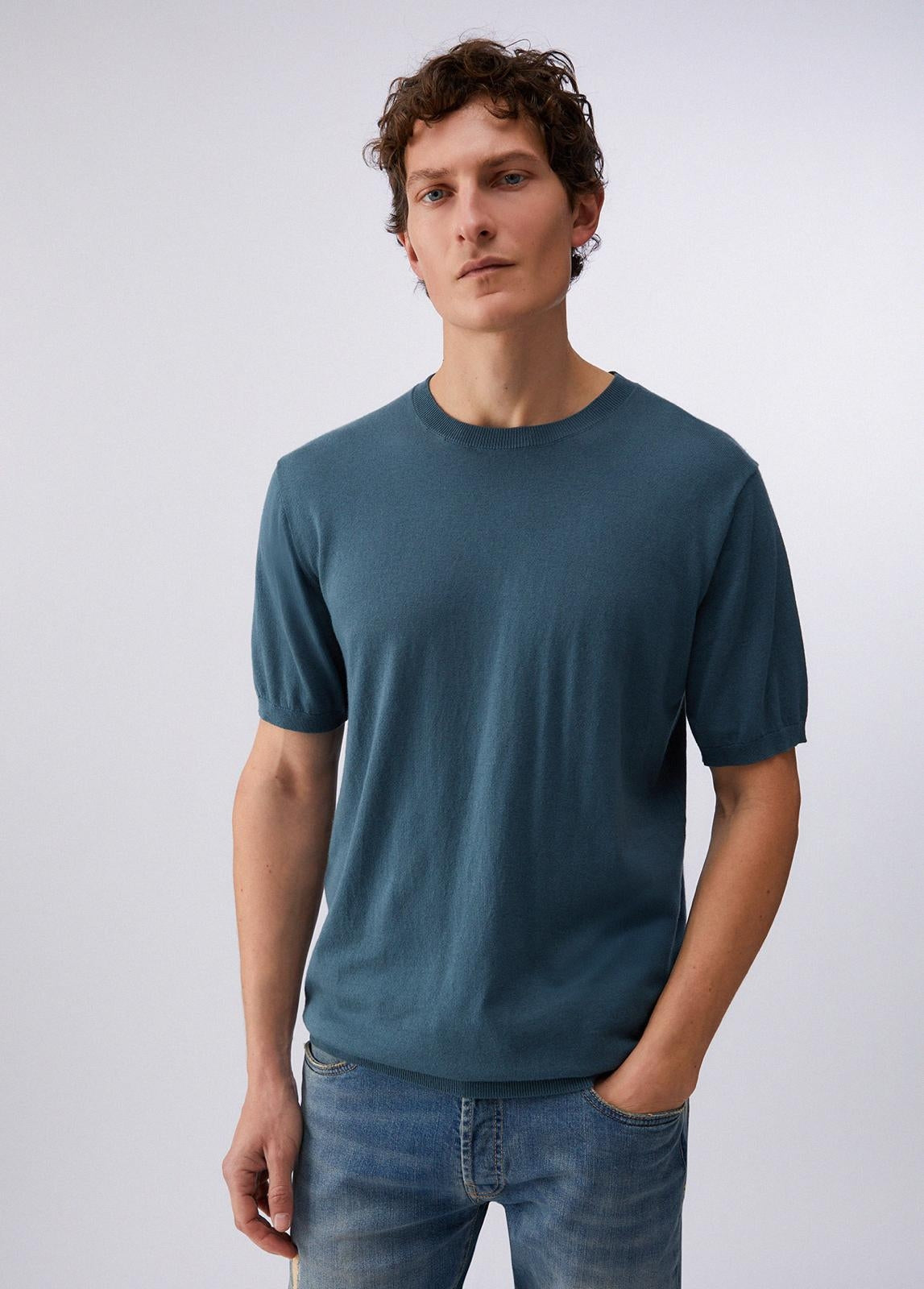 T-Shirt Liu Jo in maglia misto seta uomo