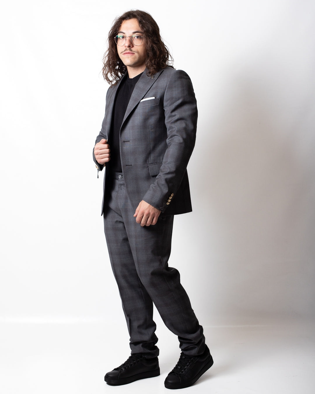 Abito Daniele Alessandrini con giacca monopetto in lana uomo