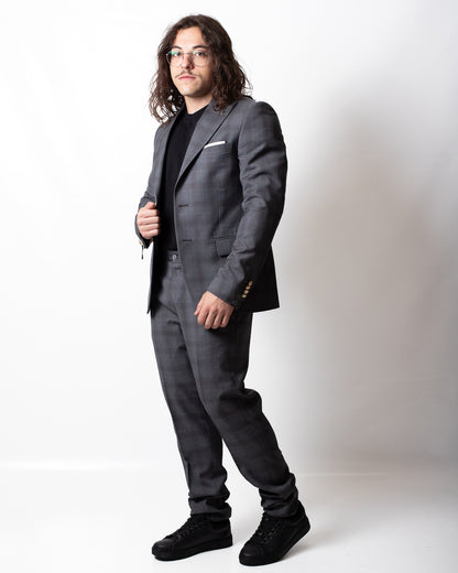 Abito Daniele Alessandrini con giacca monopetto in lana uomo