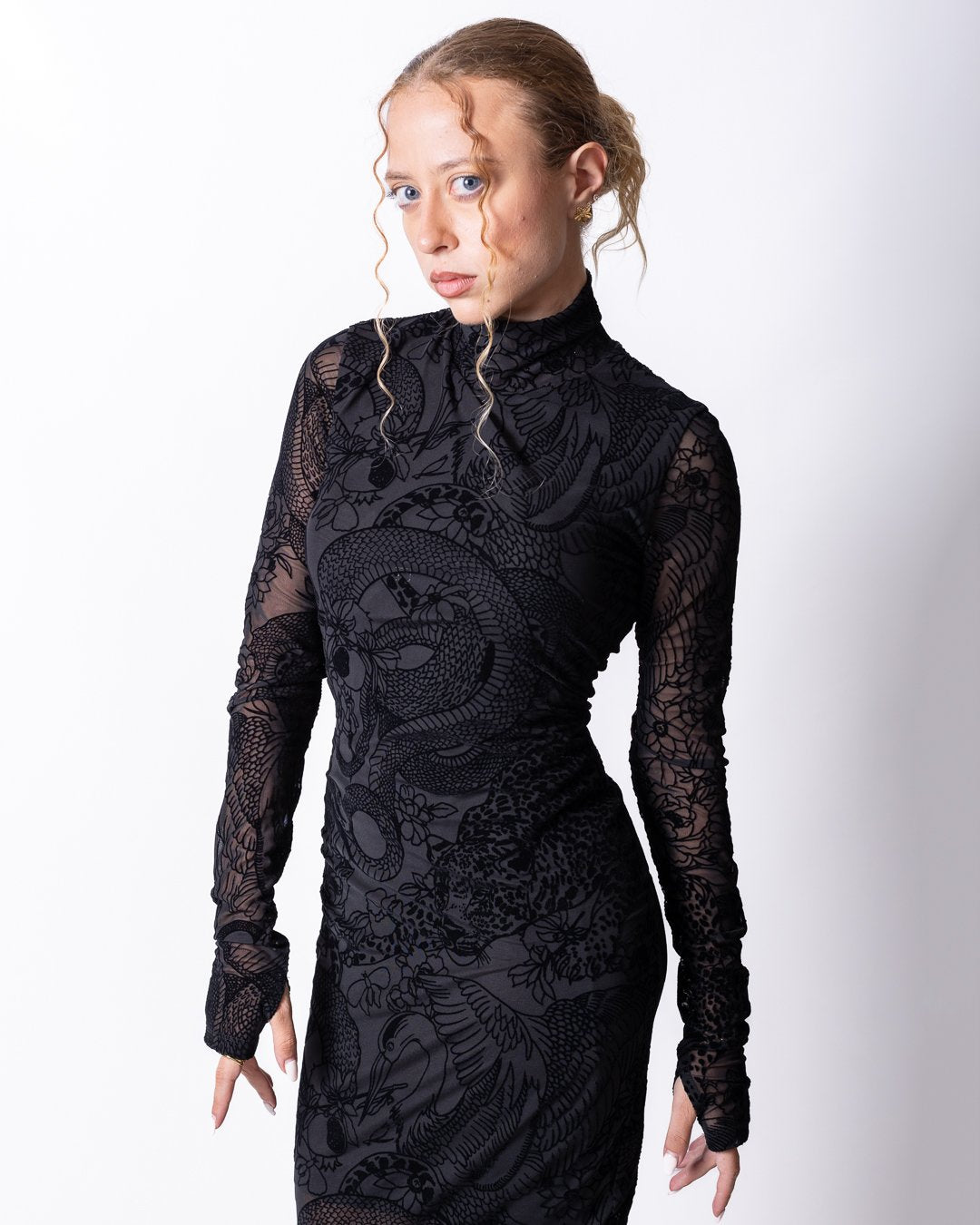 Abito Just Cavalli con ricami jacquard donna