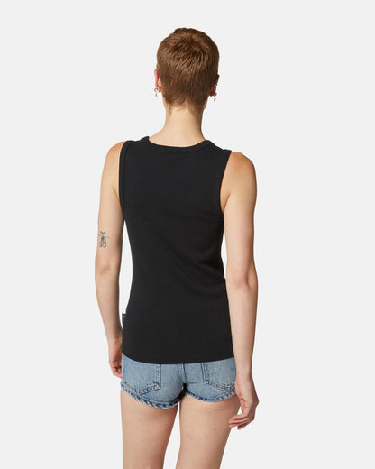 Canotta Richmond X con logo strass in cotone stretch