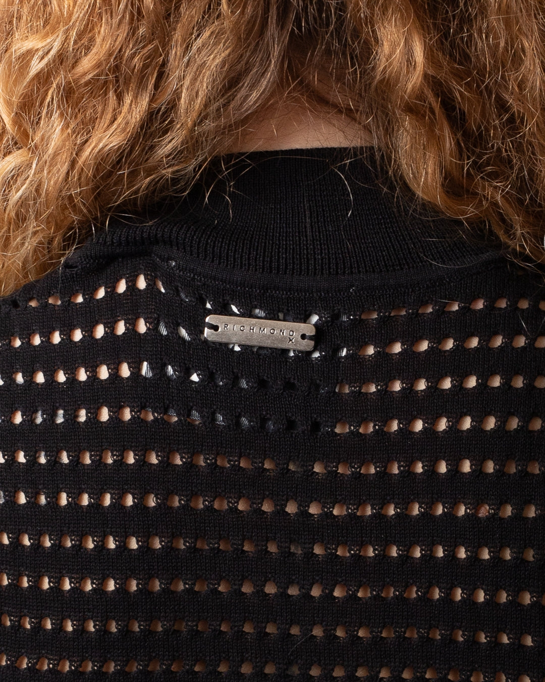 Gilet Richmond X in maglia traforata con laccetti donna