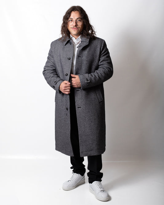 Cappotto Calvin Klein monopetto in misto lana uomo