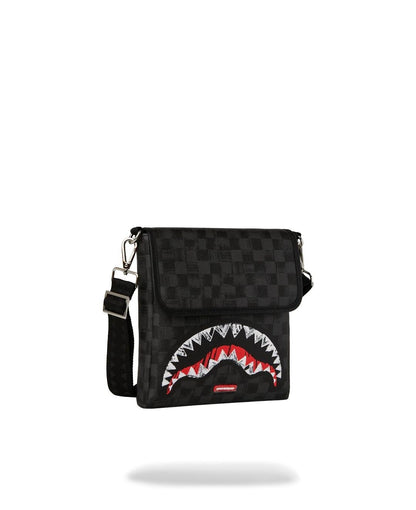 Tracolla Sprayground nero "SCRIBBLE SHARK MESSENGER BAG"