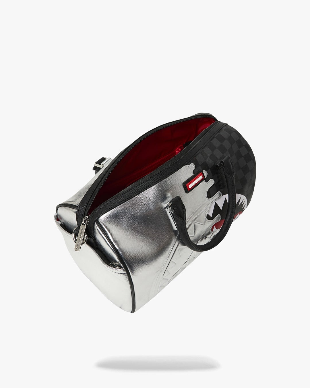 Borsa Sprayground nero SILVER SIDE DRIP BLACK CHECK MINI DUFFLE