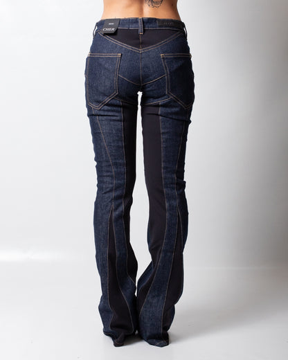Jeans John Richmond "Bootcut" con dettagli in tech stretch donna